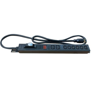 China AC100-240V50/60HZ USA 30A 240V L6-30P Meter PDU 6C13&2C19 PDU Power Distribution Unit Base Socket For Data Center for sale