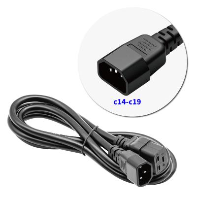 China Industrial Equipment Power Cords C20 To C13x2 Mains Cords And Extension Cords Made Of 100% 12AWG To 14AWG Power Cable 100CM Y Splitter for sale