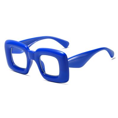 China European border and American plain glass inflatable flat light glasses customized new fashion p square flat glass light decoration for sale