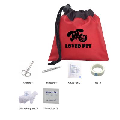 China Custom Portable Emergency Care Pet First Aid Kit Bag for Home and Car Travel for sale