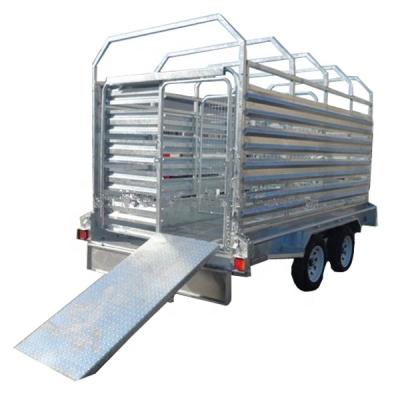 China Heavy Duty Galvanized Steel Car Trailer Livestock Trailer Livestock Trailer For Sale for sale