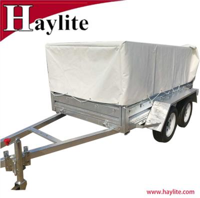 China Fully Welded Hot Dip Galvanized 8x5 Tandem Box Trailer Used Farm Trailer With PEV Cover for sale