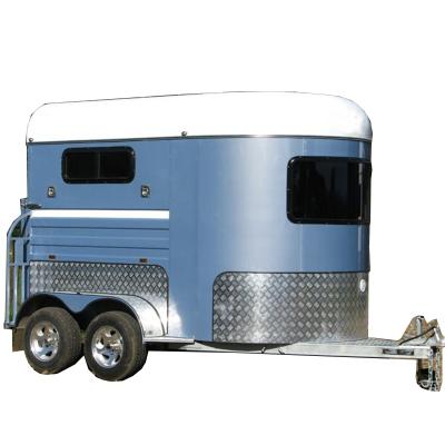 China Other Trailers Miniature Two Angle Load Horse Trailer With Rubber Mats For Sale for sale