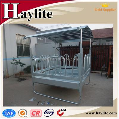 China Durable Cattle Hay Feeder For Cattle And Horse , Corral Feeder With Roof for sale