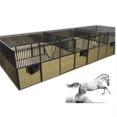 China Stable for Horse Bamboo Fence Metal Horse Farm Board Stable Panel with Sliding Door for sale