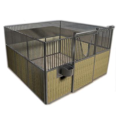 China Wholesale Bamboo Horse Farm Horse Stable Box Equipment With Stainless Water Bowl for sale