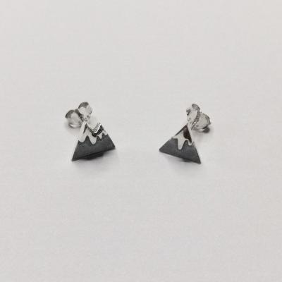 China BOHEMIA 925 Sterling Silver Handmade Snow Mountain Earrings For Women for sale