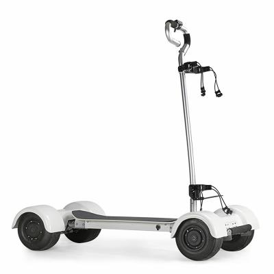 China Easy Push Golf Buggy 4 Wheel Folding Four Wheels Electric Golf Cart Scooter 10.5inch for sale