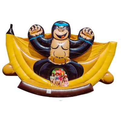 China Custom Inflatable Bouncer Boat Pirate Games Seesaw Rental or Home Use Water Banana Madness Monkey Seesaw Climbing Games en venta