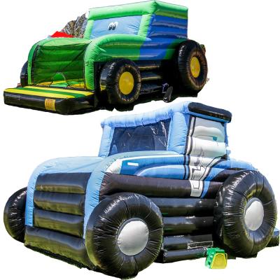 China Rental or Home Use Bounce House Inflatable Castle Tractor Inflatable Bouncer Jumping Happy Tractor Jumping Combo On Sale en venta