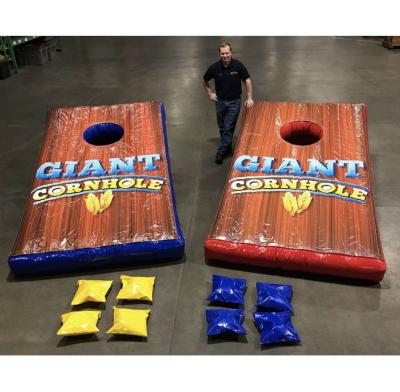 중국 Rental or Home Use Giant Inflatable Bean Bag Toss Cornhole Game Set Giant Inflatable Corn Hole For Sale 판매용