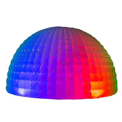 China Rental or home use LED inflatable igloo tent, white inflatable igloo tent, 6m inflatable igloo on sale zu verkaufen