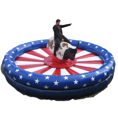 China Inflatable Bull Riding Rodeo Rentals Rental or Home Pool Party Use Bucking Machine For Sale USA Star Mechanical Infatable Bull Sale for sale