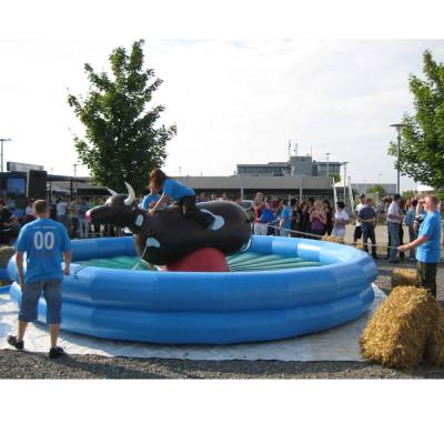 China Inflatable Rodeo Bull Rodeo Riding Traction Book Use Bull Mechanical Inflatable Airtight Rental or Home Package Buying Bull for Sale for sale