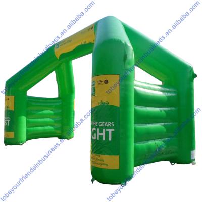 China Rental or Home Use Customized Giant Inflatable Four Leg Arch Finish Line with Velcro Banners for Sport and Race Event en venta