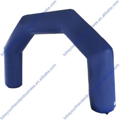 China Rental or Home Use 6x4m Air Tight Sealed Blue Inflatable Start and Finish Arch with 6 Velcro Banners for Event for sale