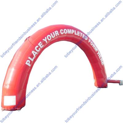 China Giant Outdoor Inflatable Advertising Red Arch Attractive Design Rental Or Home Use For Holiday Decor for sale