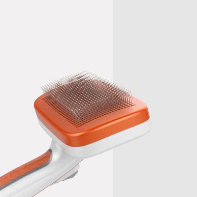 China Hot-selling Papifeed Cat Dog Comb Brush Self-clean Stocked Pet for Dogs and Cats Hair Grooming with Easily Removes Mats for sale