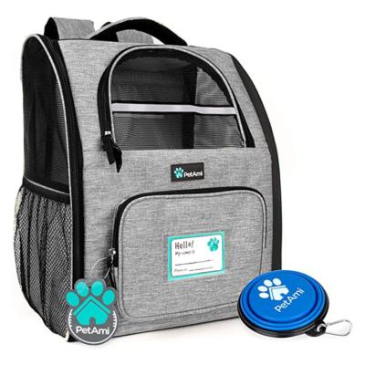 China PAPIFEED Stocked Hot Sale New Products Travel Bag Portable Puppy Backpack Pets Multifunctional Folding Pet Backpack For Cats Dogs for sale