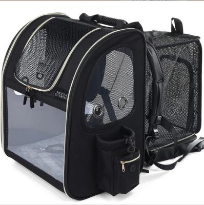 China PAPIFEED Small Expandable Pet Bag Cats Dogs Stored Carrier with Mesh Folding Pet Carrier Backpack Breathable for Increase Travel Camping for sale