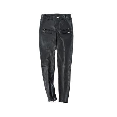 China OEM Custom Stretch Leather Women's Breathable Pants for sale