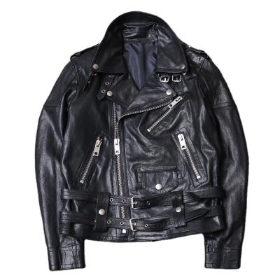 China New Style Top Selling Windproof Women Cropped Leather Jacket Motorcycle Leather Jacket for sale