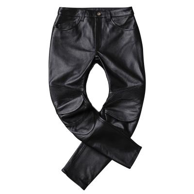 China 2021 New Sustainable Popularity Hot Selling Products Men's Bikers Leather Slim Pants for sale