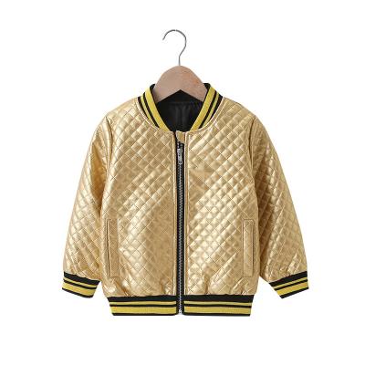 China None Wholesale Good Quality Baseball Bomber Jackets Gold Leather Letterman Jacket Kids for sale