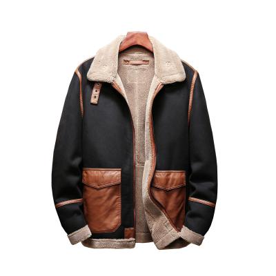 China New Design Winter Selling Faux Fur Jacket Warm Artificial Suede Jacket For Men for sale