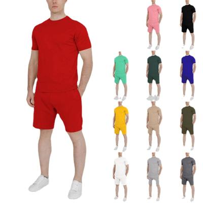 China New Custom Logo Summer Sportswear Cotton Running Men's Shirt Breathable Shorts Set For Men for sale