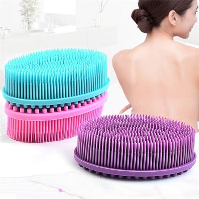 China Dropshipping Body Silicone Brush for Dew Shower Baby Silicone Bath Sweep Non-slip Rubbing Tools Massage Soft Brush Shower Tool for sale