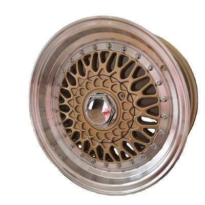 China color and machined famous lip car alloy gold 15*7 wheel 15*7 for sale