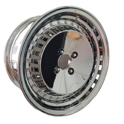 China chrome color 15*8 inch 4*100 car alloy wheel 15*8 for sale