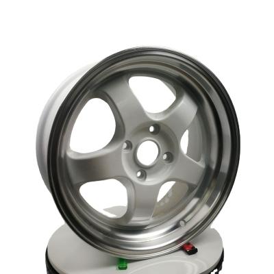 China 14*4.5 INCH 8*100/114.3/ET 35 /CB SILVER MACHINED RUNNING WHEEL 14*4.5 DE 73.1/ for sale