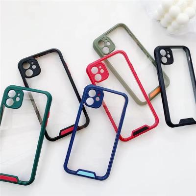 China Protect Mobile Phone HD Transparent Mobile Phone Case Two Color Acrylic Anti Falling Cell Phone Case For iphone12promax for sale