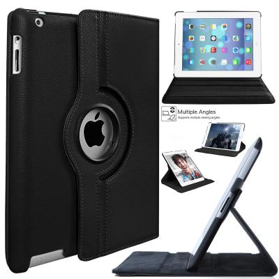 China Other New 360 Degree Rotating Platin Solid Color Leather Stand Case Cover For iPad 4 3 2 Mini Air 9.7 2018 for sale