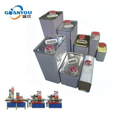 Cina Chemical Tin Can Olive Oil Square Oil Can Maker Automatic Tin Can Making Machine Production Line in vendita