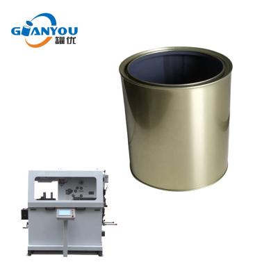 China Tin Can Small Round Food Box Food Cookie Tin Can Making Machine Cans Body Welding Machine en venta