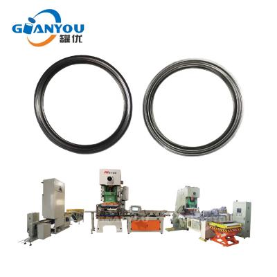 China Chemical Tin Can Ring Production Line Can End Lid Ring Making Machine With C Press Progressive Die 80-90epm for sale