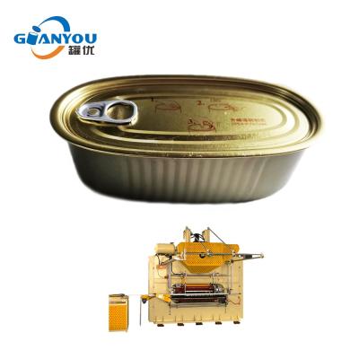 China Automatic Oval Food Shape Can Making Machine Sardine Tuna Canned Food Tin Can Production Line en venta