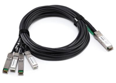 China 40GBASE-CR4 Breakout QSFP + Copper Cable QSFP + To Four 10GBASE-CU for sale