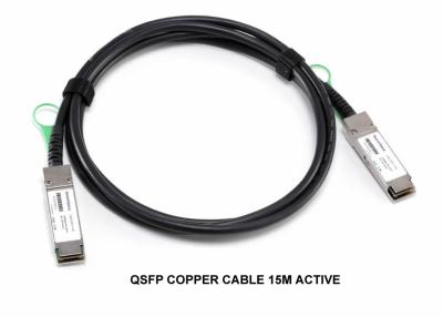 China Computer Cluster Cross Connect QSFP + Twinax Copper Cable CAB-QSFP-A15M for sale