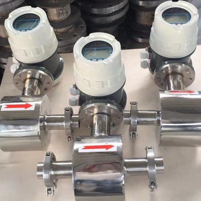 China High Accuracy Sanitary Tri Clamp LDG Electromagnetic Flowmeter for sale