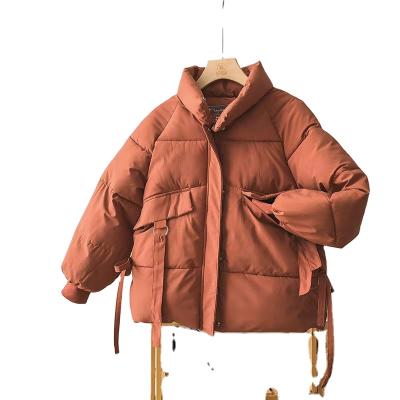 China 2021 Winter Stand Collar Breathable Cotton Padded Loose Jacket Student Bread Jacket Thickened Cotton Padded Jacket Warm Women Shorts for sale