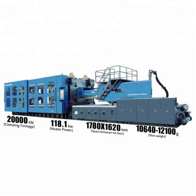 China Energy Saving 2000Ton Horizontal Variable Full-auto Injection Molding Machine Plastic Bumper Making Machine for sale