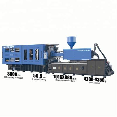 China SANSHUN 800 Ton Plastic Injection Molding Machine Horizontal Plastic Chair Injection Molding Machine for sale