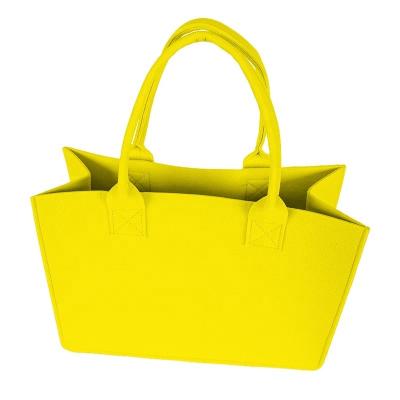 China New Style High Quality Reusable Felt Tote Bags Felt Shopping Bag With Logo Custom for sale