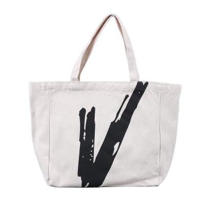 China High Quality Handled Tote Cottonbag With Bottom And Side Canvas Bag With Logo Custom for sale