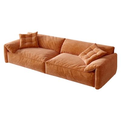 China Italian Sofa Brushed Fabric Latex Sponges Sofa Bed Elephant Ears Living Room Sofa Come Bed With Price for sale