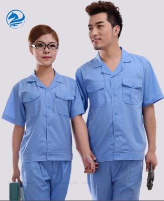 China TC Summer Full-Sleeve Sweat Absorption Worker Uniform for sale